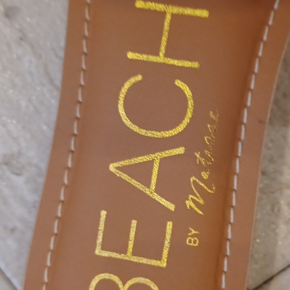 BEACH by Matisse "Cabana" Leather & Real Fur Dyed Cow Fur Slide Sandals - Picture 4 of 11